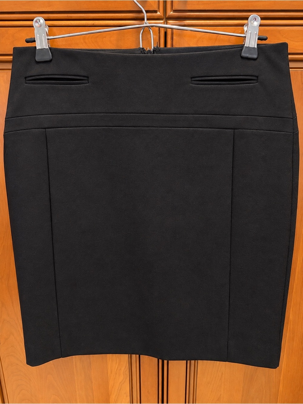 Express Black Pencil Skirt with Front Seam Detail